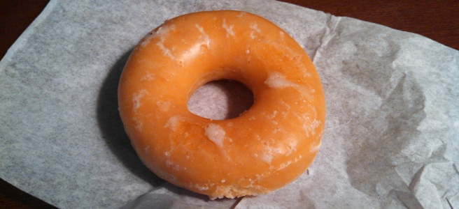 a Krispy Kreme donut